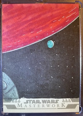 Topps Star Wars Masterwork Sketch Death Star By Matt Steffens 1/1