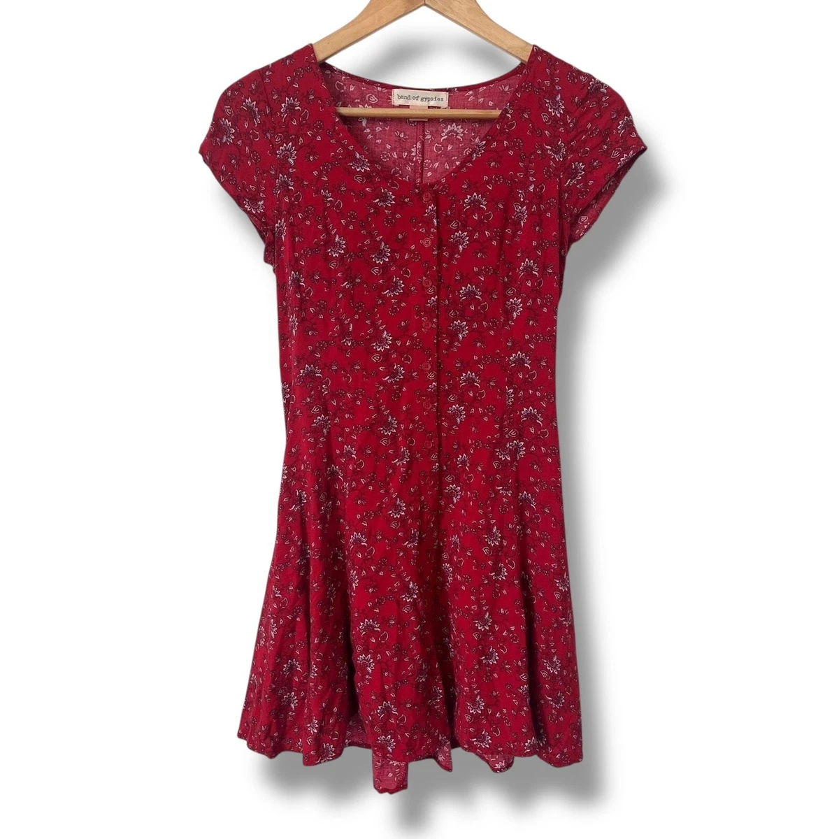 open lace back dress Fall Floral Mini Dress Size Medium by Band of Gypsies