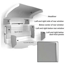 Headliner Kit Exact Reproduction 8-Piece Gray F-100 1948-1952