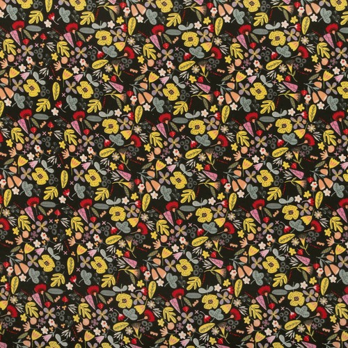 Crepe De Chine Wildflower Sheer Floral Print Fabric 58" Wide By The Yard - Picture 11 of 13