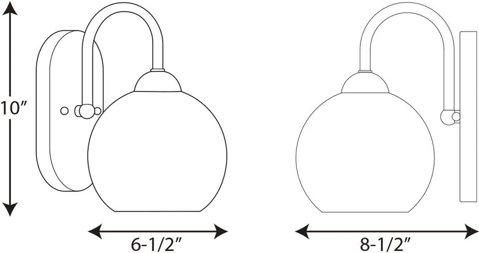 Progress Lighting Carisa 1-Light Vintage Gold Opal Glass Bath Vanity Light - Image 2 of 4