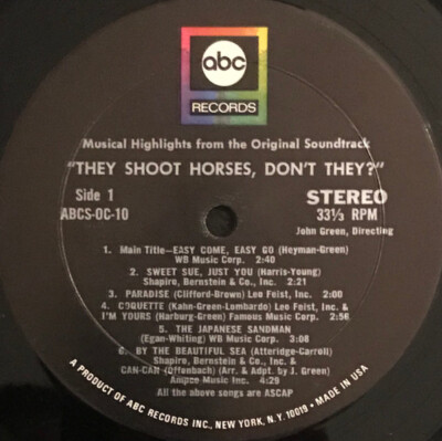 Johnny Green - They Shoot Horses, Don't They? (LP, Album) NM Johnny Green - They Shoot Horses, Don't They? (LP, Album) NM