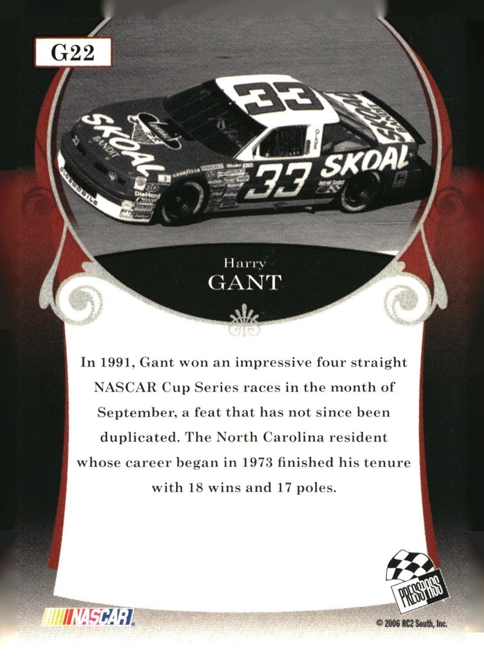 2006 Press Pass Racing Legends base, serial num, Inserts  - Pick from list - PYC - Image 3 of 4
