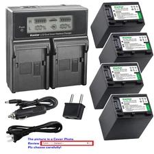 Kastar Battery LCD Dual Fast Charger for Sony HDR-CX160 HDR-CX180 HDR-CX190