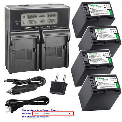 Kastar Battery LCD Dual Fast Charger for Sony HDR-TG1 HDR-TG3 HDR-TG5 HDR-TG7