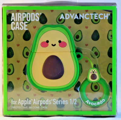 Advanctech Airpod Case Avocado For APPlE Airpods Series 1/2 Detachable Key Ring