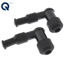 2×Spark Plug Boot Cap Cover Resistor LB05F 90 Degree ATV Motorcycle Snow New