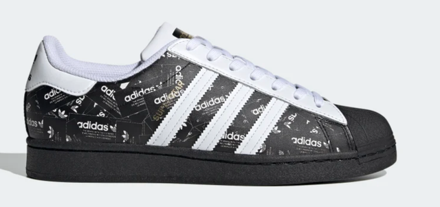 adidas superstar black floral