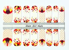 Thanksgiving Sparkle Nail polish strips / Nail Wraps / Nail Stickers