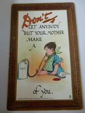 POSTCARD  -P9A3 BABY  MILK  TUCK  COMIC CARD   EARLY 