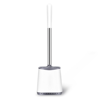 Toilet Brush, Silicone Toilet Brush and Holder, Flexible Toilet Bowl Brush He...