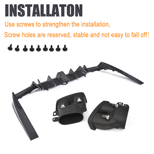REAL Carbon Rear Bumper Diffuser Lip Fit For Mercedes W213 E-Class E63AMG E43AMG - Picture 8 of 10