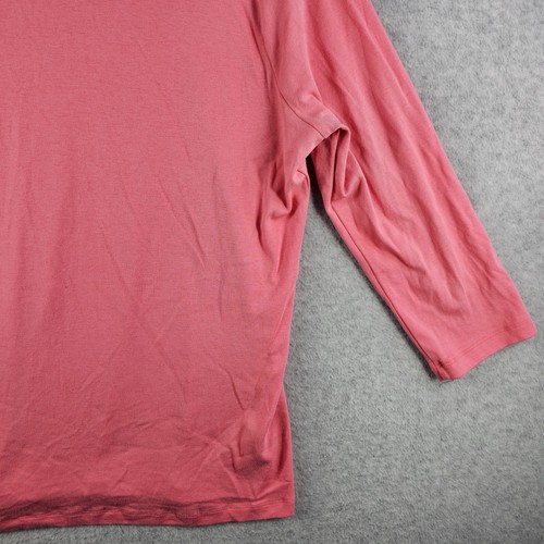 Jones New York Womens Blouse 1X Pink With Flower Accents - Picture 11 of 19