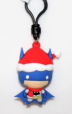 Holiday Batman 3D Figural Bag Clip Warner Brothers Christmas Keychain