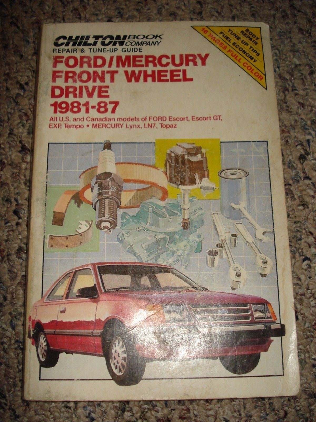 Chilton Ford Mercury Repair Tune up Manual Front Wheel Drive ESCORT 1981-87  7055 | eBay