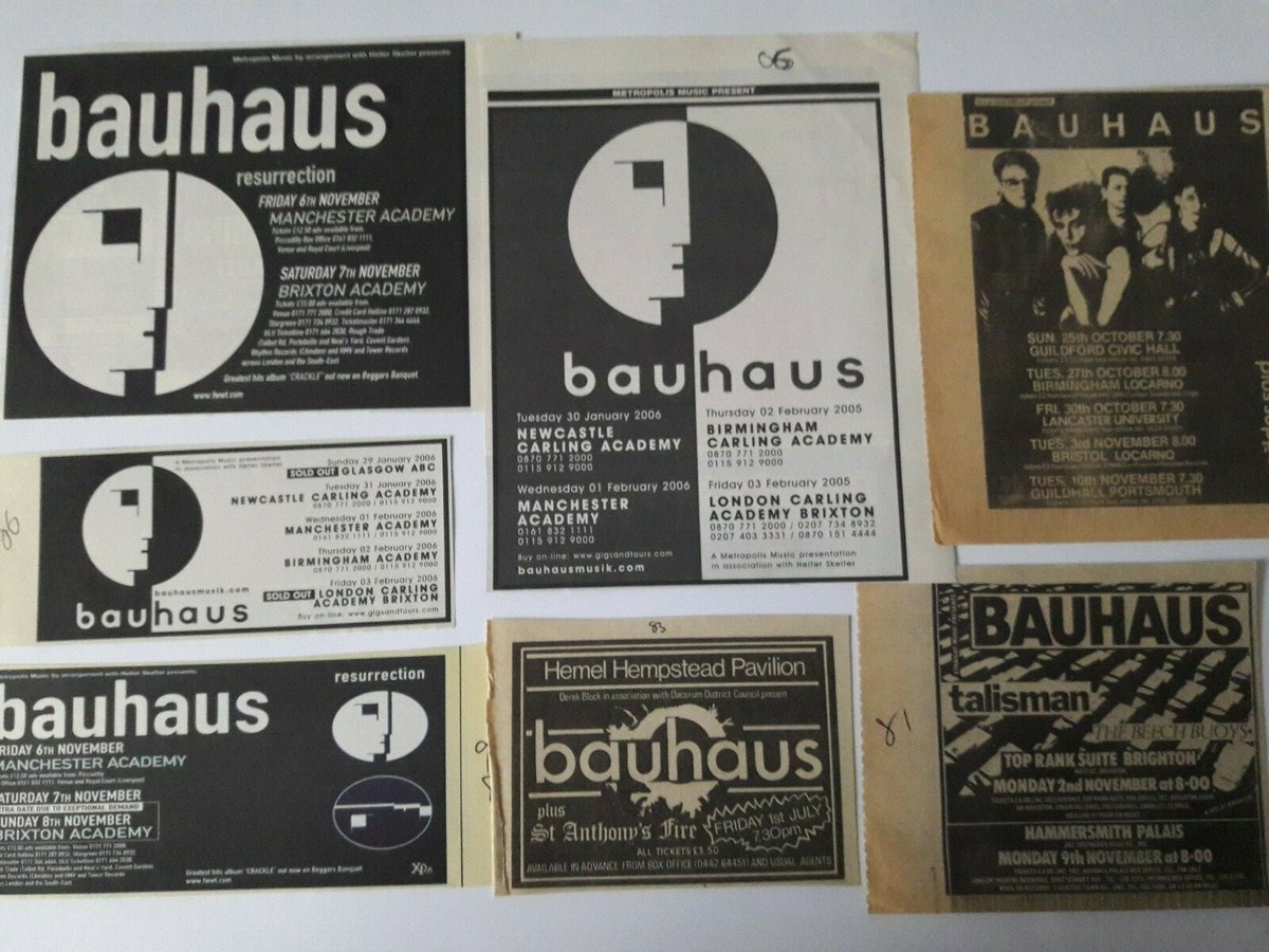 BAUHAUS - LIVE TOUR 1998 2006 1983 1981 - original advert / magnet