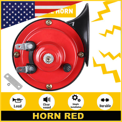 New Waterproof 12V 300DB Super Loud Train Horn Motorcycle Car Truck SUV Boat Red