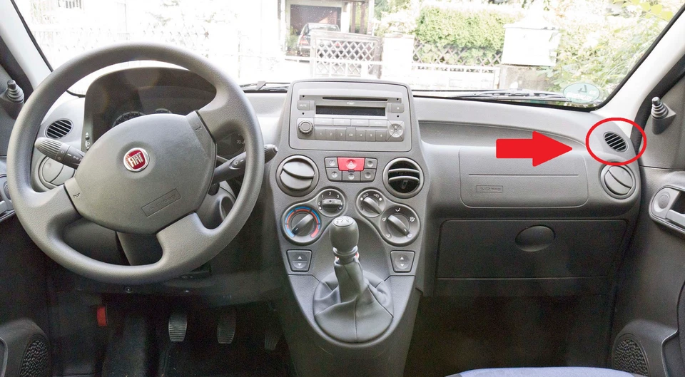 Bocchette Aria LATERALI (x2) Diffusore Abitacolo per FIAT PANDA 2° Serie (03-12) - Immagine 2 di 2