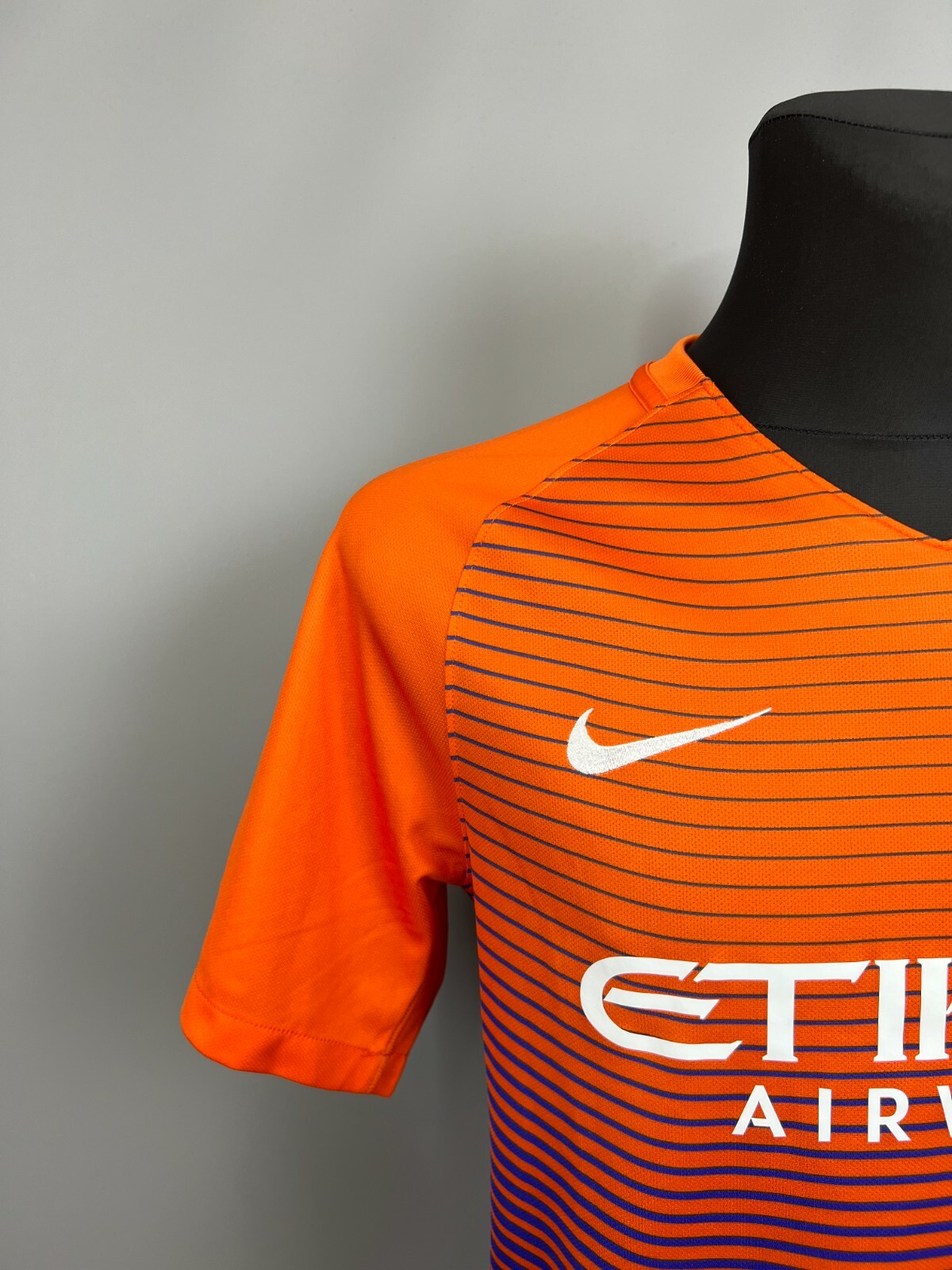 Nike Men's Manchester City Third Stadium Soccer Jersey 2016/2017 (Large)  Safety Orange, Persian Violet 