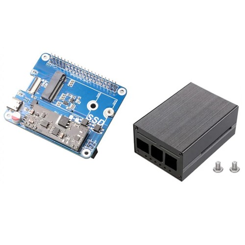 MPS2242-POE A+Gehäuse für 5 PCIE zu NVME SSD 2242 HAT für RPi5 G4X72032