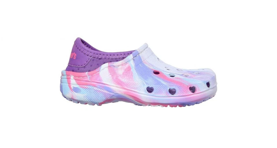 Dije de corazón Skechers Foamies para niños pequeños-Lil Miss mármol blanco/multi zueco 308025 Foto 2 de 4