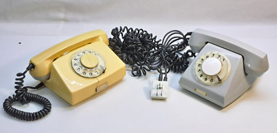 Soviet vintage Disk landline phone 2 pcs. USSR retro 