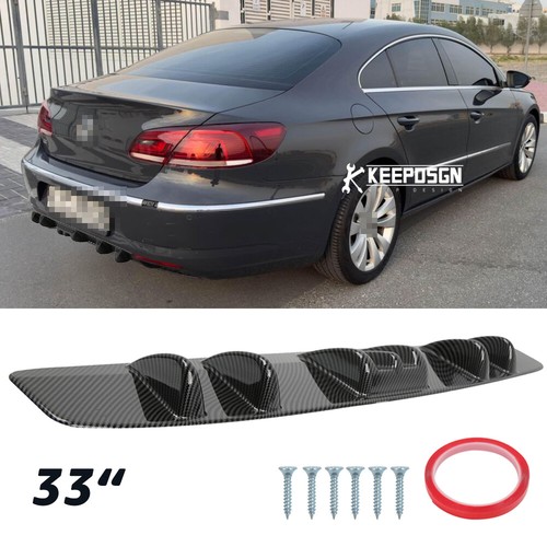 For Volkswagen CC 12-17 Shark Fin Rear Bumper Diffuser Spoiler Splitter ...
