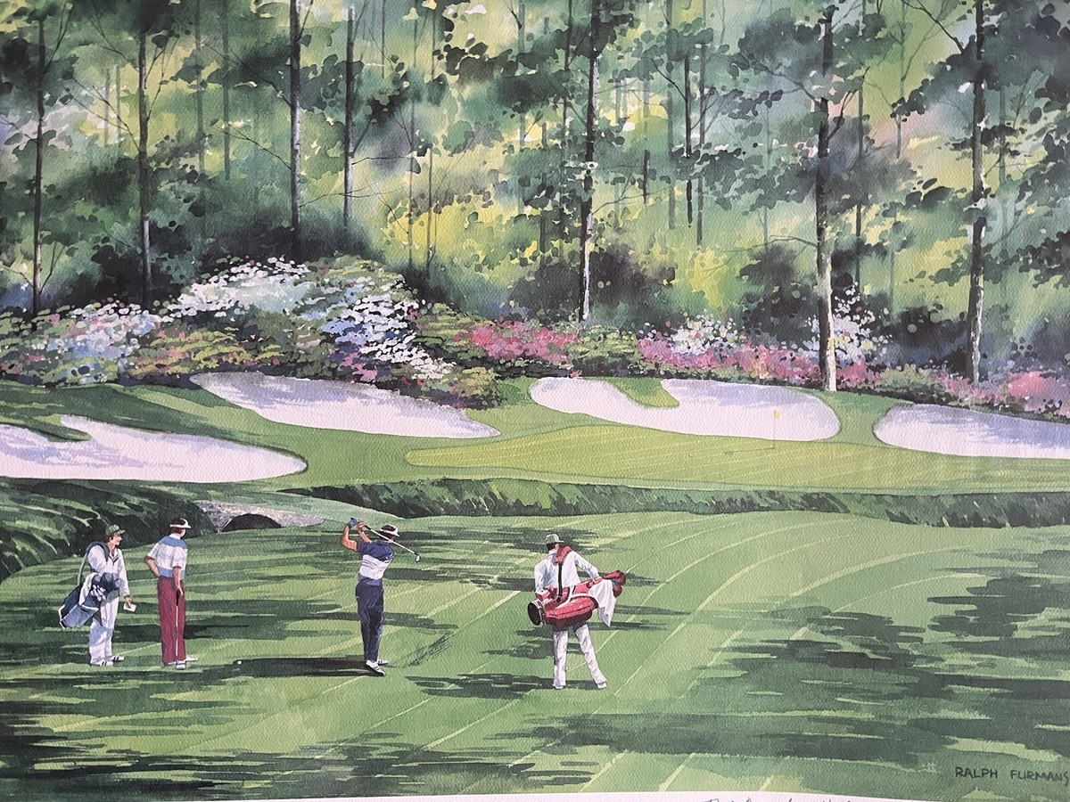 Ralph Furmanski The Azalea 13th Hole Augusta Signed Print