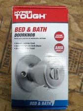 NEW!! Bed And Bath Doorknob Stainless Steel Finish Hyper Tough