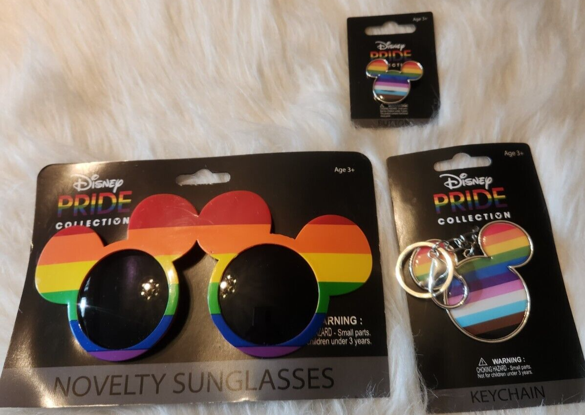 Disney Mickey Mouse Pride Collection Sunglasses and‎ Keychain NWT Disney Pride Collection - Rainbow Sunglasses, Pin, Keychain  main image 2