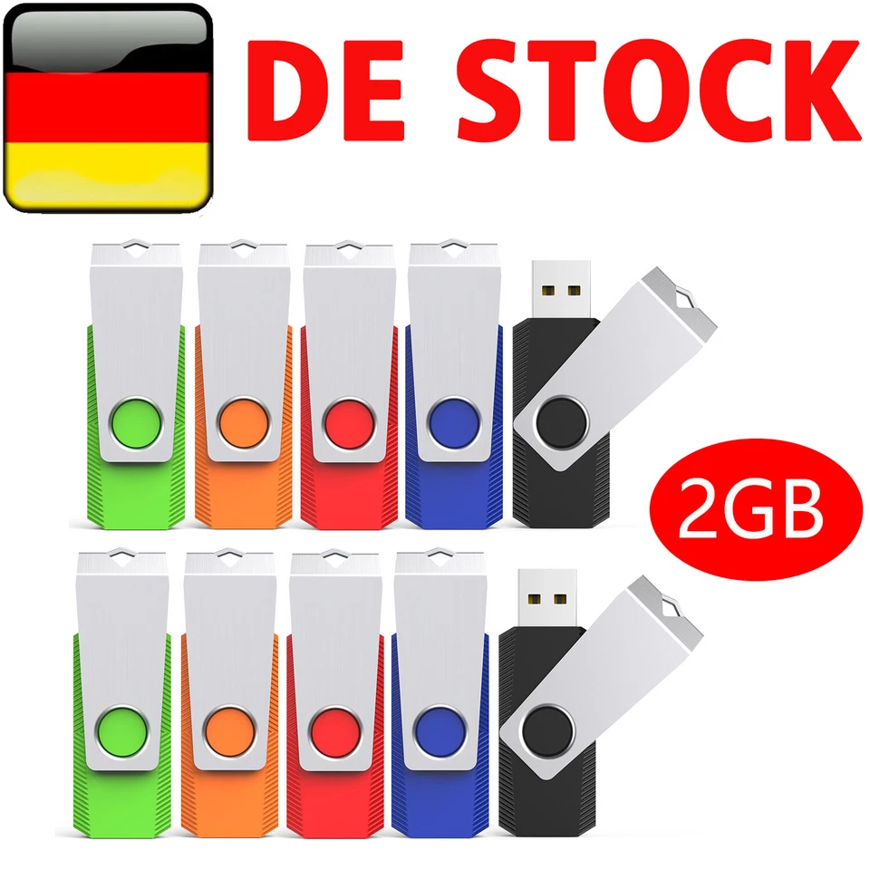 KOOTION 5/10/20 Stück 2 GB USB 2.0 Sticks Memory Stick Thumb Storage Speichermedien