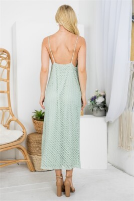 Sage Green Lace Overlay Midi Maxi Dress Size Small | eBay