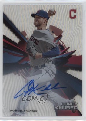 2015 Topps High Tek Auto Pattern 1 Grass/Waves Corey Kluber #HT-CKR Auto