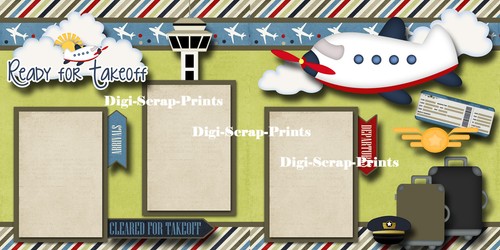 VACATION 2 premade scrapbook pages paper piecing FLYING layout 4 album ...