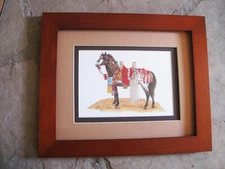 Native American Saddlery, Appaloosa with Nez Perce gear J.K.Oliver 8 x 10 framed