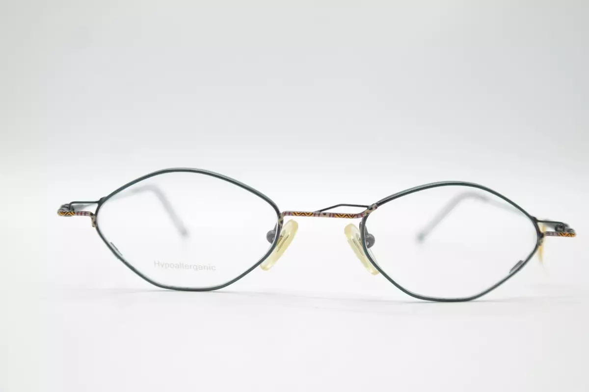 Vintage MO 2753 Verde Multicolor Anguloso Gafas Montura de Gafas