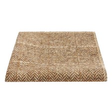Brown Herringbone Windowpane Check Tweed Pocket Square, Handkerchief