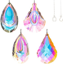 Wassertropfen Muschel Kristall Sonnenfänger Kugel Regenbogenmacher Fensterbehang Anhänger UK