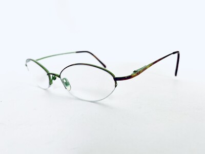 Kate Spade Half Rim Tortoise Green Metal Oval Glasses Italy Leah 51 18 130