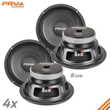4x PRV Audio 8MB450 Midbass Car Audio 8" Speakers 8 Ohm 8MB PRO 1800 Watts