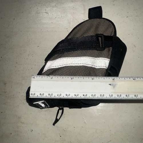 Trek Large Seat Bag Gray Black Reflective Under Saddle Zipper Strap Storage Bike - Picture 8 of 11