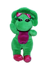 Baby Bop 7" Vintage 1997 Plush Girl Dinosaur Bean Bag Stuffed Animal Barney