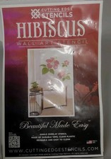 HIBISCUS Wall Art Stencil 12" Tropical Design DIY Wall Art-Easy/Quick New Sealed
