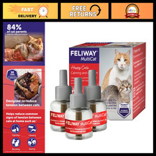 MultiCat Cat Calming Pheromone Diffuser Refill - 3 Pack for Stress Relief