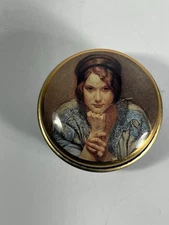 Vintage The Chambers Candy Company England Victorian Lady Tin 1 5/8”