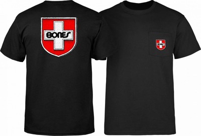 Rollerbones Bones Bearings Swiss Shield T-Shirt
