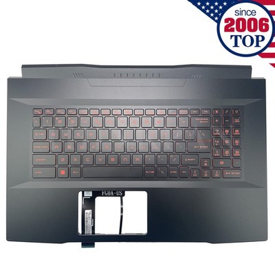 New Palmrest Keyboard W/RED Backlit For MSI Katana GF76 MS-17L1 17L2 17L3