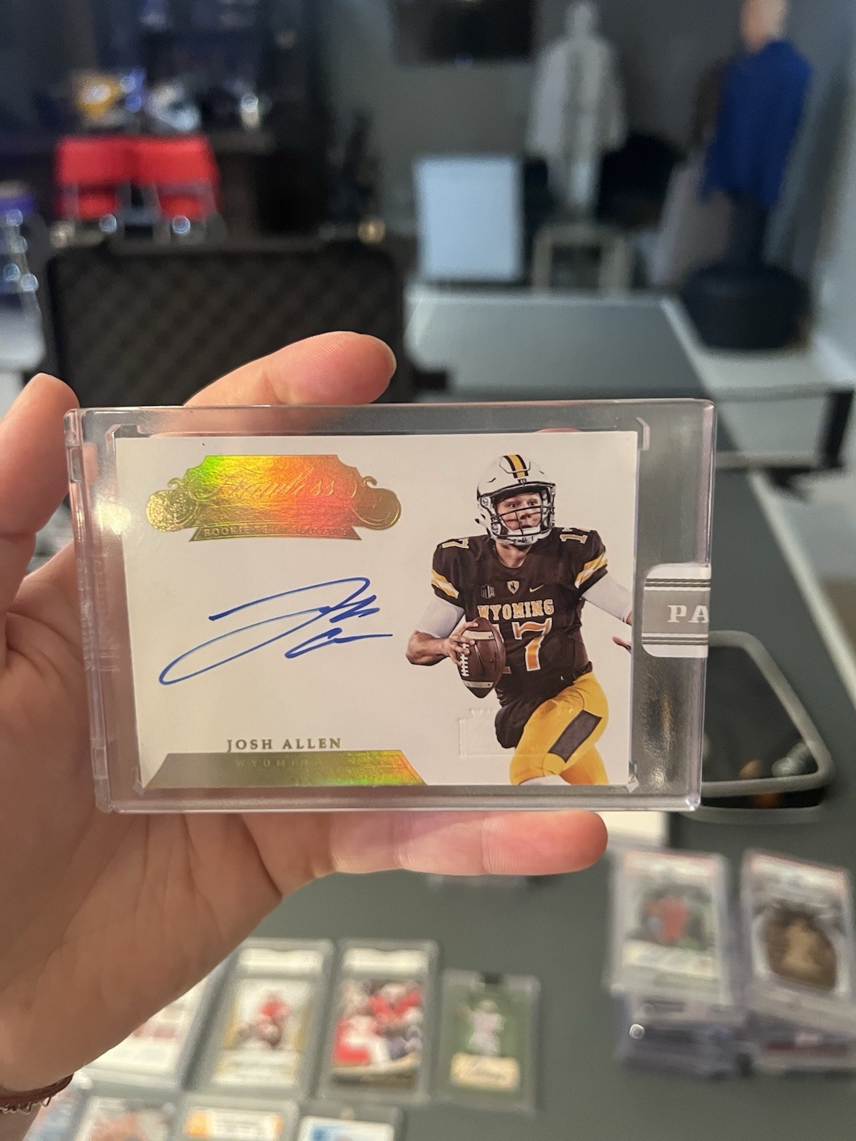 Josh Allen Panini Flawless Collegiate Rookie Team Slogan Signatures #103 Base