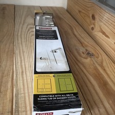 20  Delta Simplicity Handle with Knobs for Sliding Shower or Bathtub Door Chrome