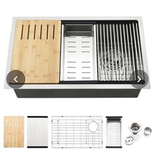 30 Undermount Kitchen Sink Workstation SZBAQTM 30 x18 x10 Stainless Steel